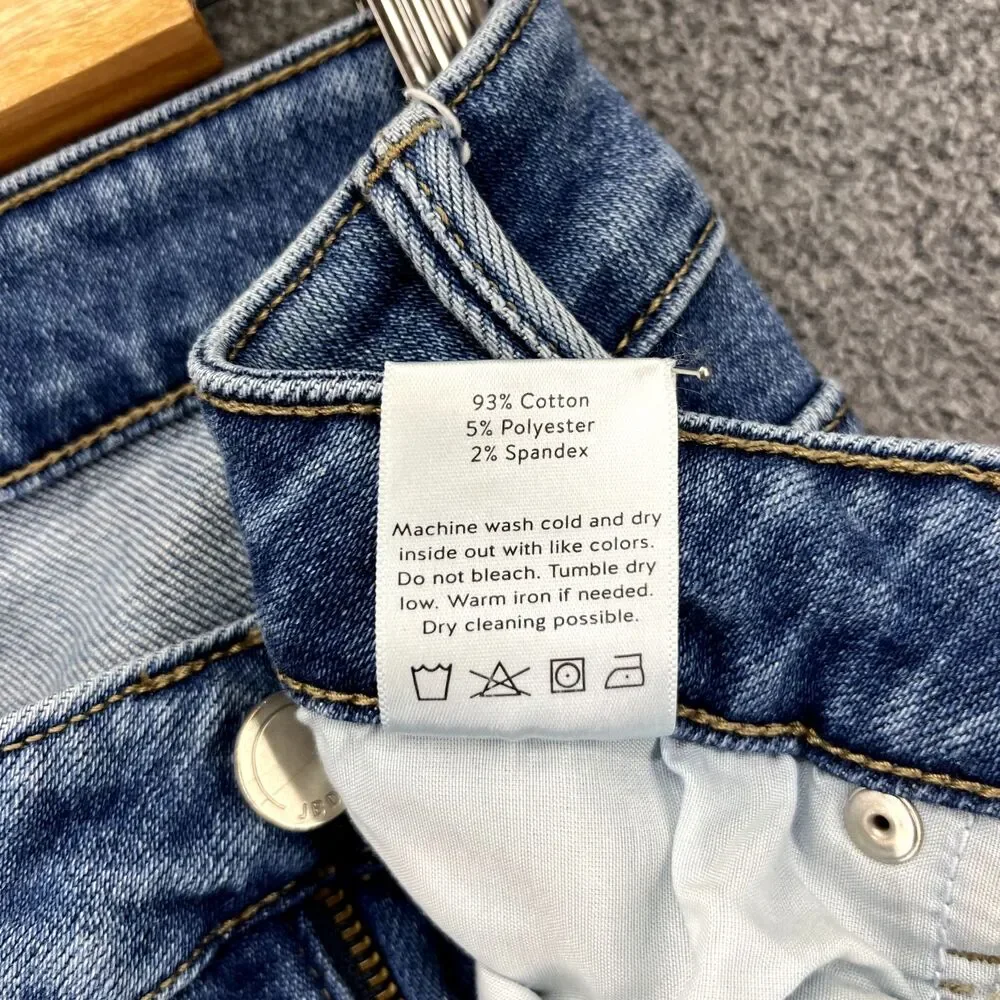 JBD Jeans Y2K Womens 26 Blue‎ Frayed Raw Hem Flared Cropped Youth